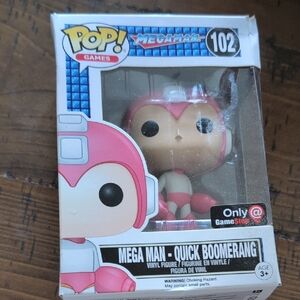 Funko Pop Mega Man Quick Boomerang Pink and White Figure